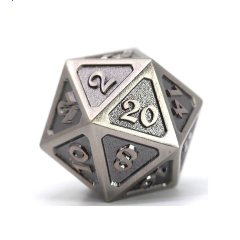 D20 Die Hard Dice Metal Mythica Battleworn (Einzel)