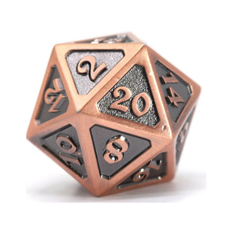 D20 Die Hard Dice Metal Mythica Battleworn (Einzel)