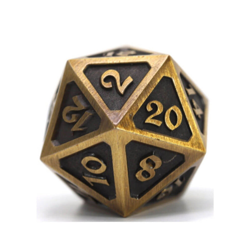 D20 Die Hard Dice Metal Mythica Battleworn (Einzel)