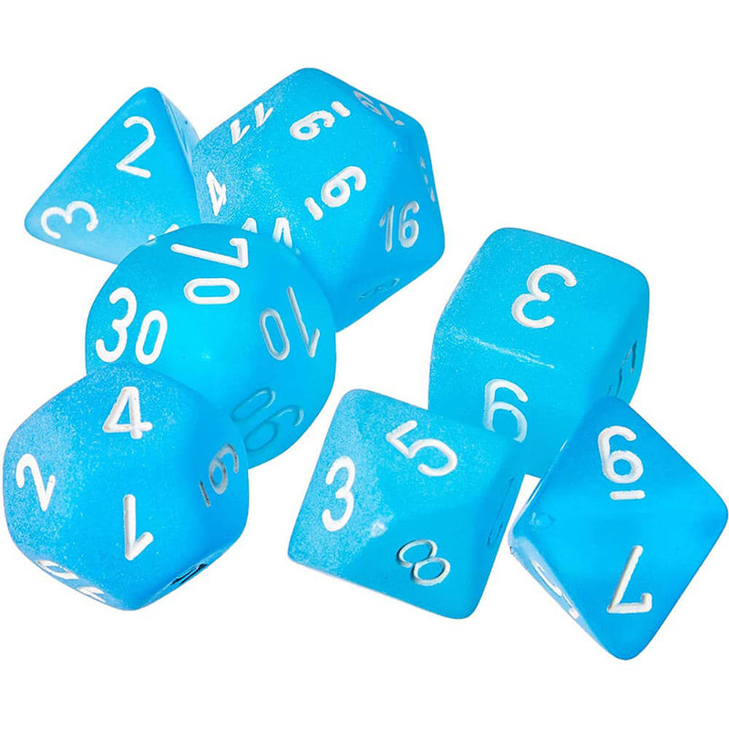 D7 Die Set Würfel Frosted Poly (7 Würfel)