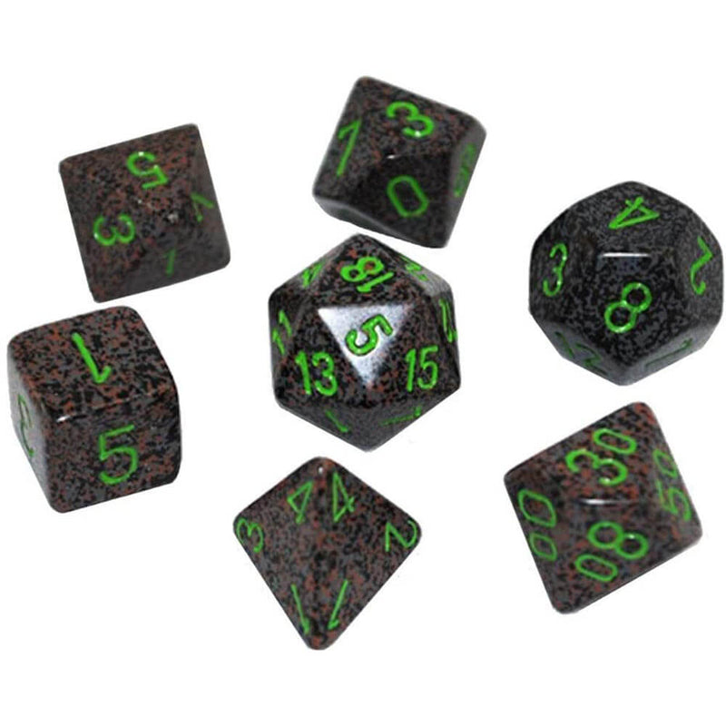 D7 Die Set Würfel gesprenkelt Poly (7 Würfel)