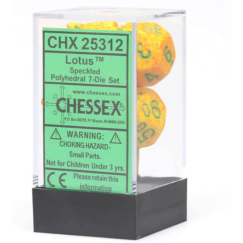 D7 Die Set Würfel gesprenkelt Poly (7 Würfel)