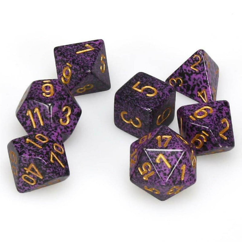 D7 Die Set Würfel gesprenkelt Poly (7 Würfel)