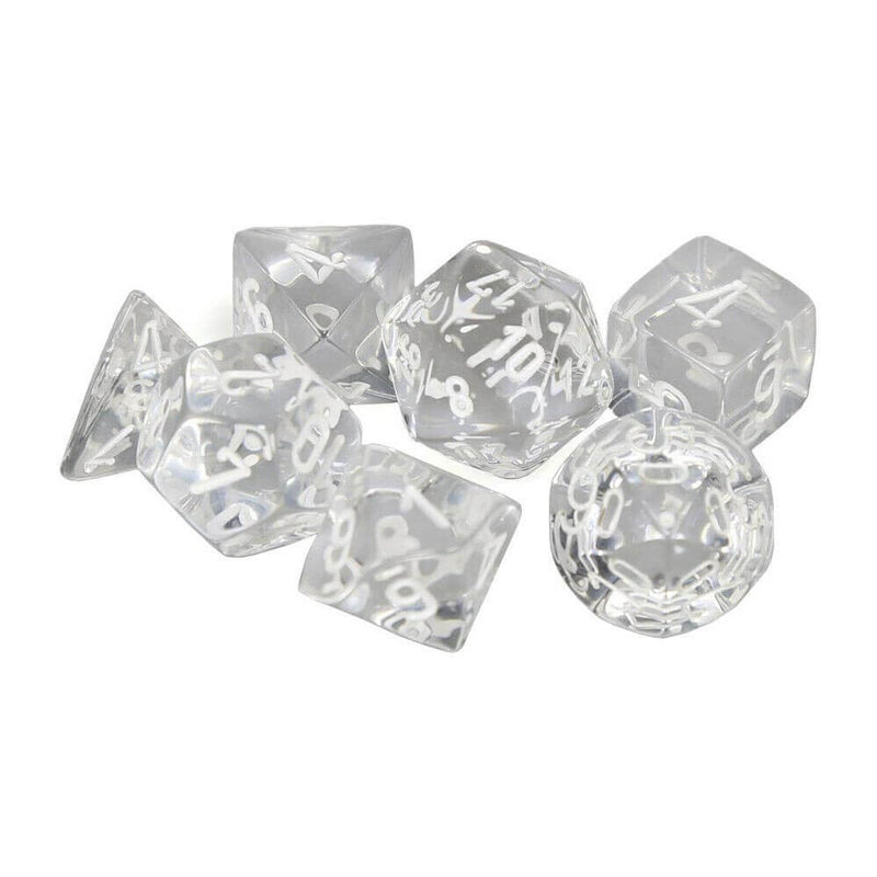 D7 Die Set Dice Translucent Poly (7 Würfel)