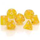 D7 Die Set Dice Translucent Poly (7 Würfel)