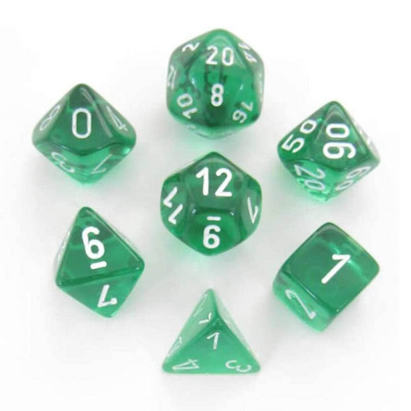 D7 Die Set Dice Translucent Poly (7 Würfel)