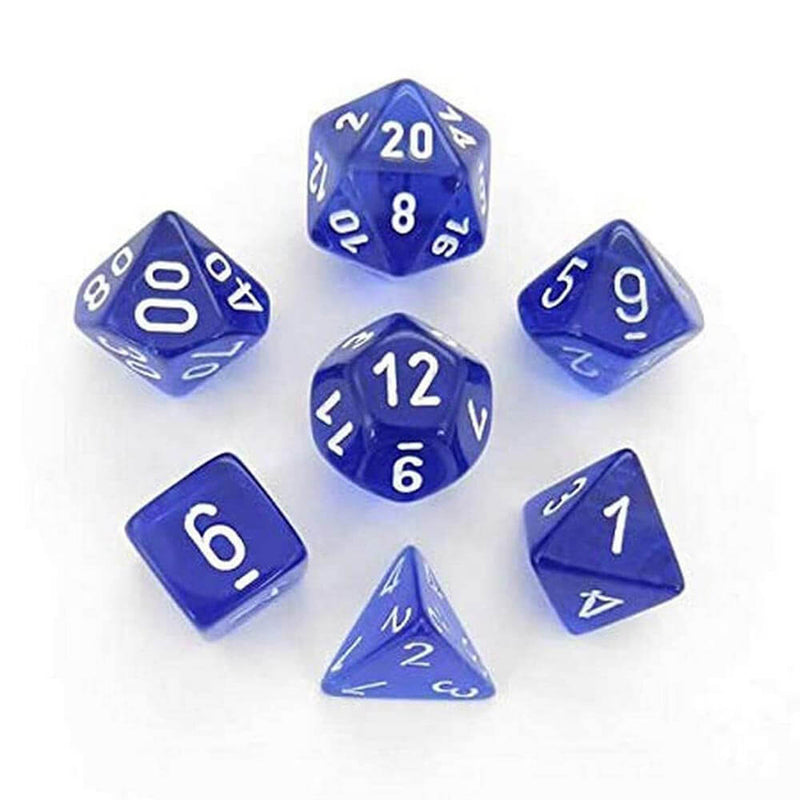 D7 Die Set Dice Translucent Poly (7 Würfel)