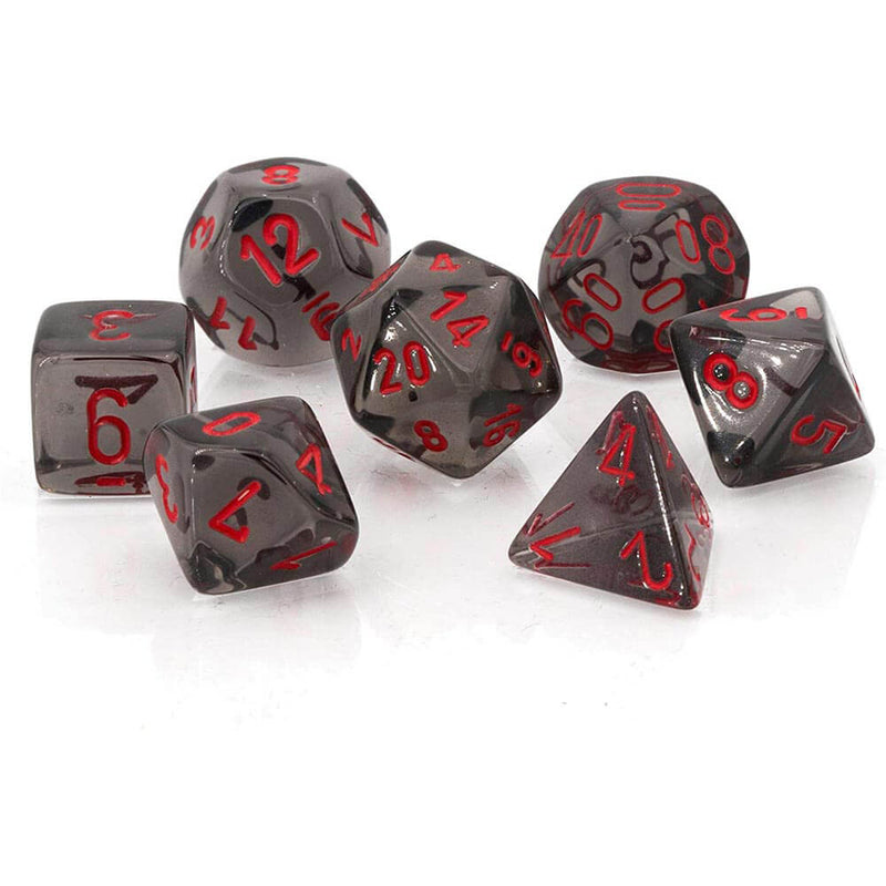 D7 Die Set Dice Translucent Poly (7 Würfel)