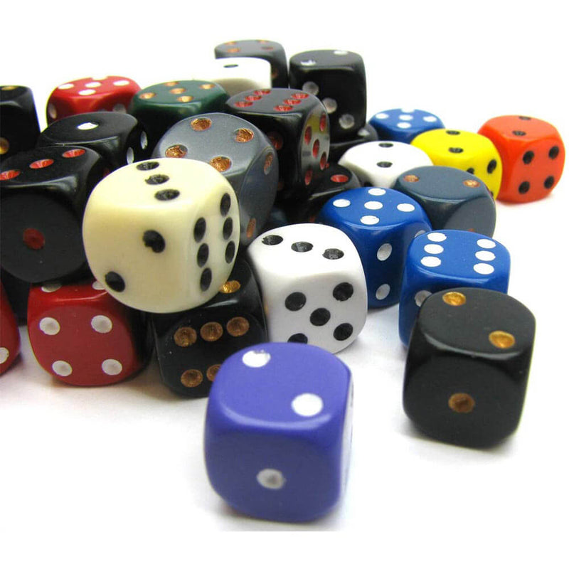 D6 DICE BLODED LOOST 12mm (50 DICE)