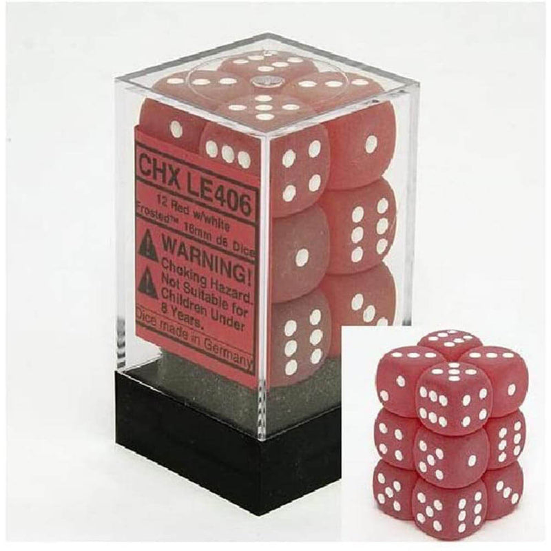 D6 Dice hurmutti 16 mm (12 noppaa)