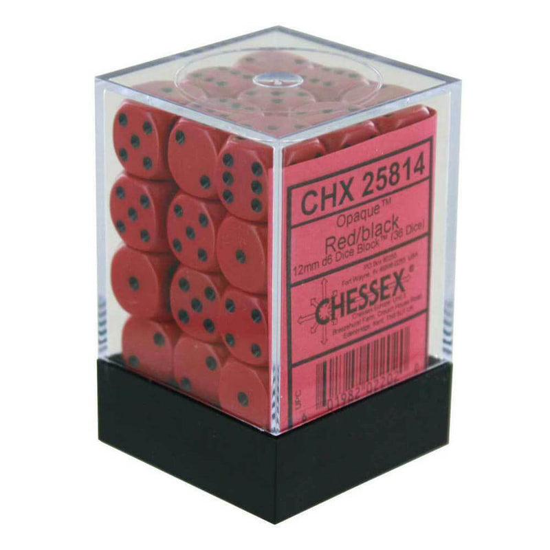 D6 -noppa läpinäkymätön 12 mm (36 noppaa)