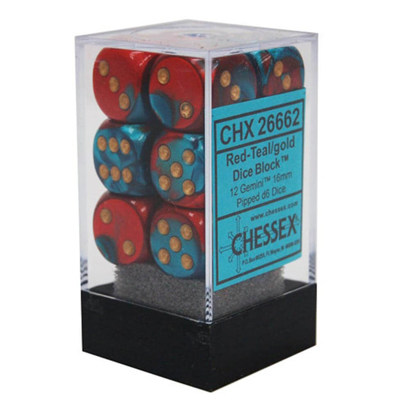 D6 Dice Gemini 16 mm (12 noppaa)