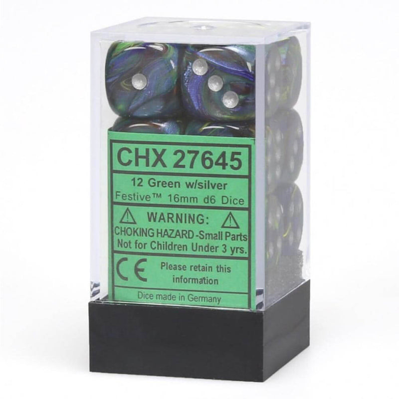 D6 DICE -juhlat 16 mm (12 noppaa)