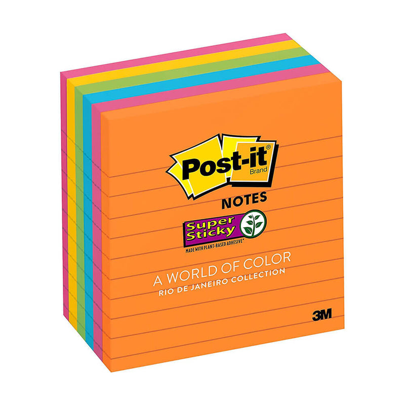 Post-it-vuorattu super tahmeat huomautukset 6pk