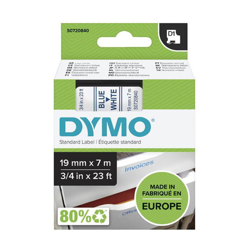 Dymo D1 -nauhetta 19 mmx7m