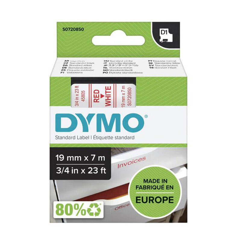 Dymo D1 -nauhetta 19 mmx7m