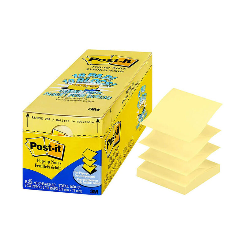 Post-it-kaapin pakkausmuistiinpanot 76x76mm (18pk)