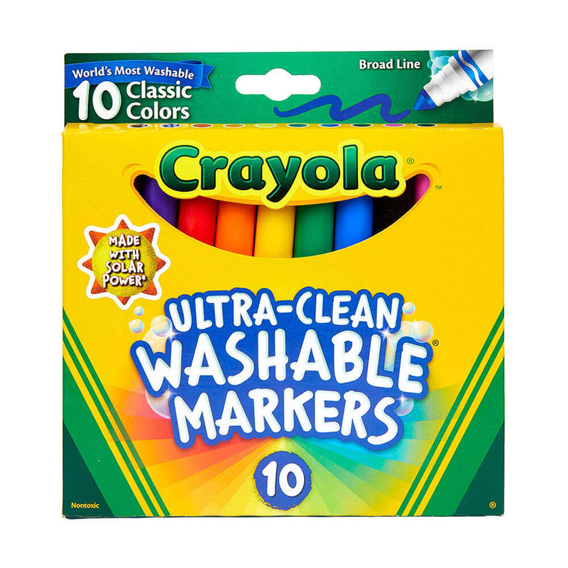 Crayola pestävä leveämerkki 10pk