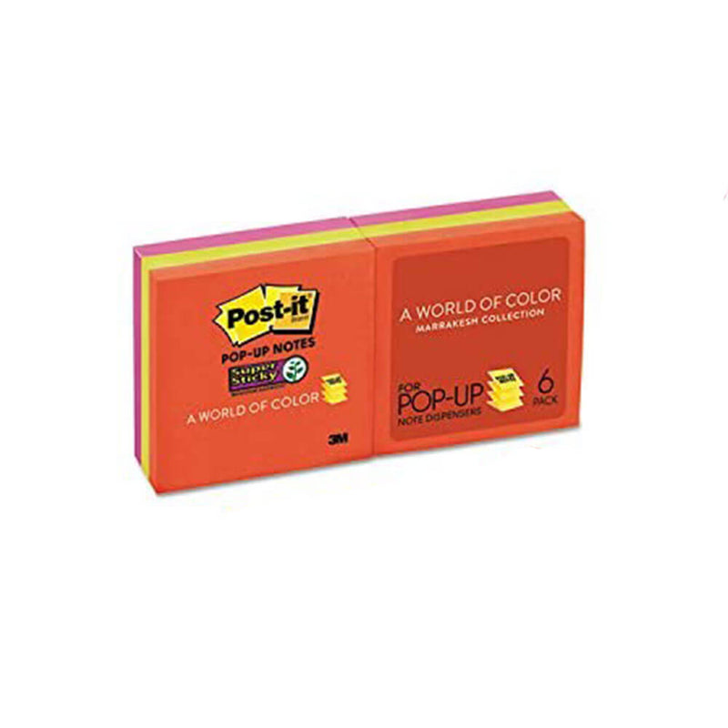 Post-it Super Sticky -pop-up-muistiinpanot 76x76mm (6pk)