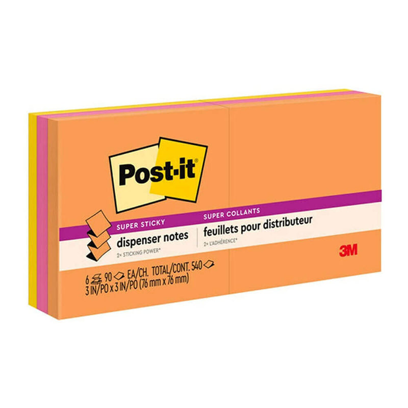 Post-it Super Sticky -pop-up-muistiinpanot 76x76mm (6pk)