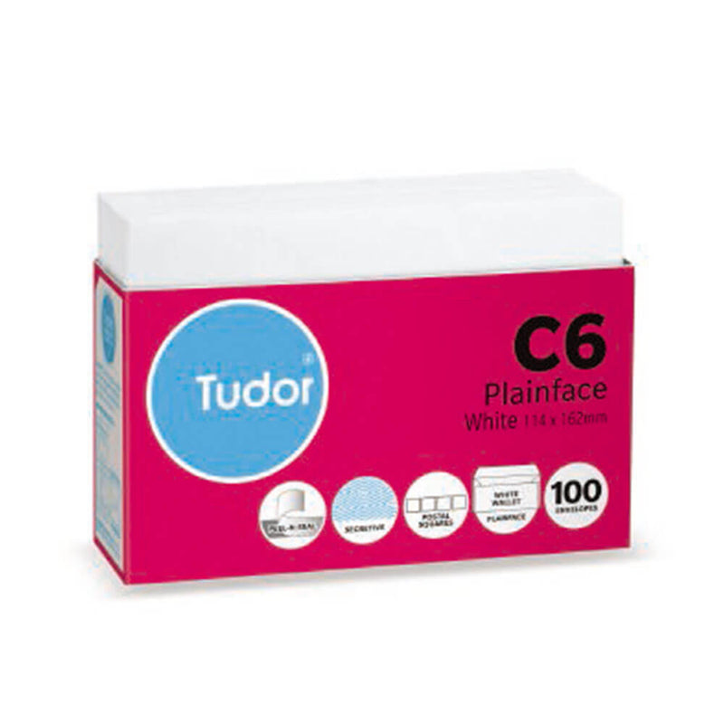Tudor Peel & Seal Secretive Envelope 100pk (White)