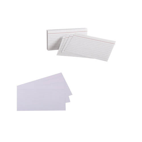 Quill Ruled System Cards 100pk (White)