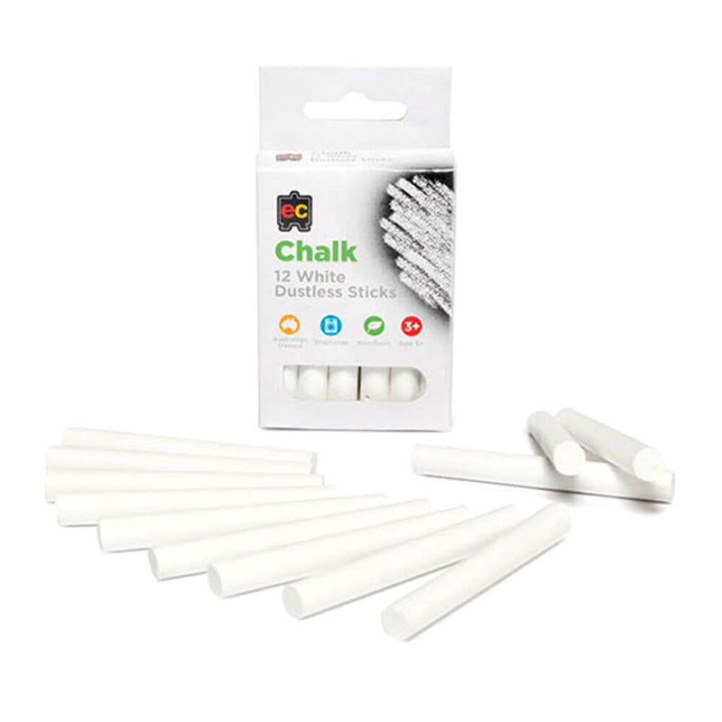 EC Dustless Chalk (12PK)